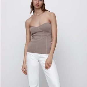 ZARA knit bustier top